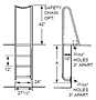 Series D Walk-Thru Steel Dock Ladder Drawing